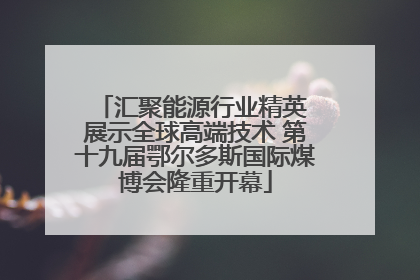 汇聚能源行业精英 展示全球高端技术 第十九届鄂尔多斯国际煤博会隆重开幕