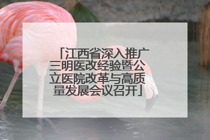 江西省深入推广三明医改经验暨公立医院改革与高质量发展会议召开