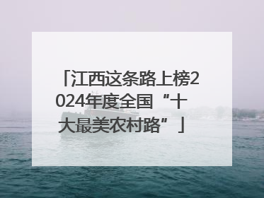 江西这条路上榜2024年度全国“十大最美农村路”