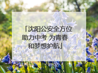 沈阳公安全方位助力中考 为青春和梦想护航