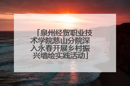 泉州经贸职业技术学院慈山分院深入永春开展乡村振兴墙绘实践活动