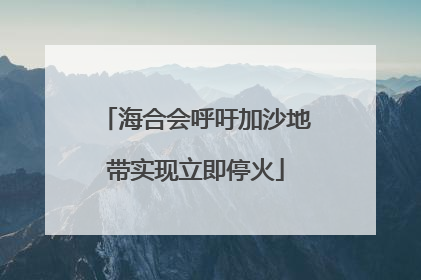 海合会呼吁加沙地带实现立即停火