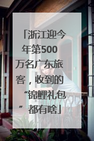 浙江迎今年第500万名广东旅客，收到的“锦鲤礼包”都有啥