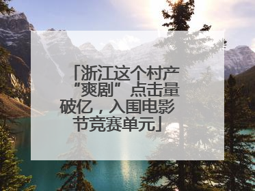 浙江这个村产“爽剧”点击量破亿，入围电影节竞赛单元