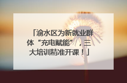 渝水区为新就业群体“充电赋能”，三大培训精准开课！