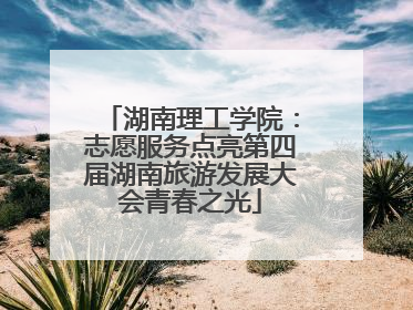 湖南理工学院：志愿服务点亮第四届湖南旅游发展大会青春之光