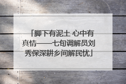 脚下有泥土 心中有真情——七旬调解员刘秀保深耕乡间解民忧
