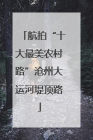 航拍“十大最美农村路”沧州大运河堤顶路