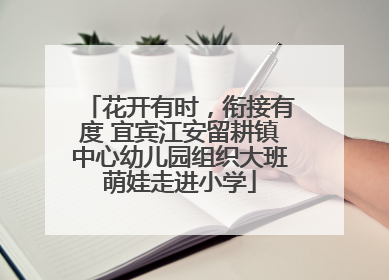 花开有时，衔接有度 宜宾江安留耕镇中心幼儿园组织大班萌娃走进小学