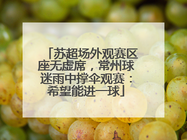 苏超场外观赛区座无虚席，常州球迷雨中撑伞观赛：希望能进一球