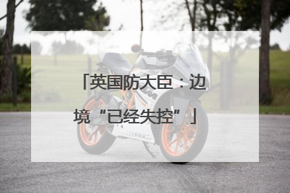 英国防大臣：边境“已经失控”