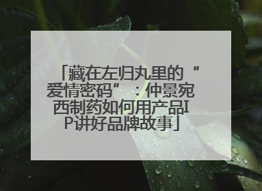 藏在左归丸里的“爱情密码”：仲景宛西制药如何用产品IP讲好品牌故事