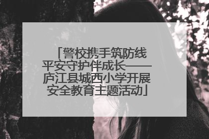 警校携手筑防线 平安守护伴成长——庐江县城西小学开展安全教育主题活动