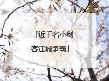 近千名小剑客江城争霸