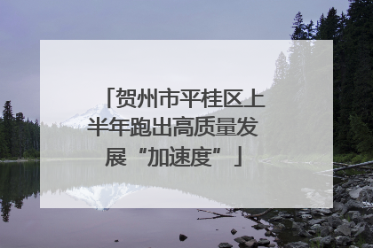 贺州市平桂区上半年跑出高质量发展“加速度”