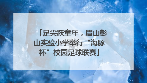 足尖跃童年，眉山彭山实验小学举行“海豚杯”校园足球联赛