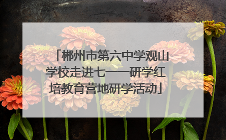 郴州市第六中学观山学校走进七一一研学红培教育营地研学活动