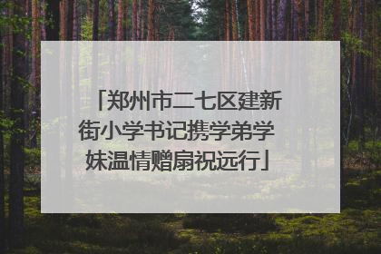 郑州市二七区建新街小学书记携学弟学妹温情赠扇祝远行