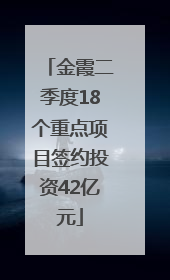 金霞二季度18个重点项目签约投资42亿元
