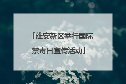 雄安新区举行国际禁毒日宣传活动