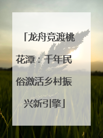 龙舟竞渡桃花潭：千年民俗激活乡村振兴新引擎