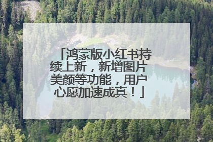 鸿蒙版小红书持续上新，新增图片美颜等功能，用户心愿加速成真！