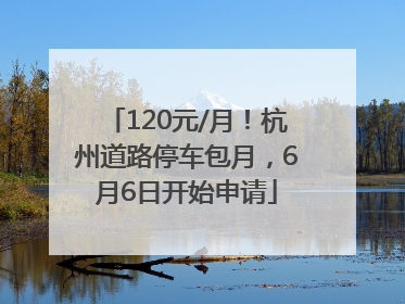 120元/月！杭州道路停车包月，6月6日开始申请
