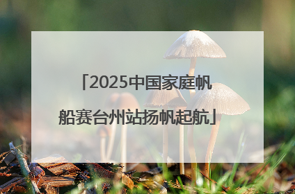 2025中国家庭帆船赛台州站扬帆起航