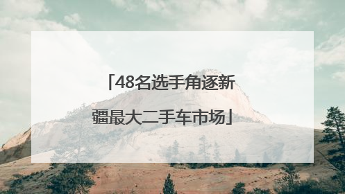 48名选手角逐新疆最大二手车市场