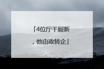 4位厅干履新，他由政转企