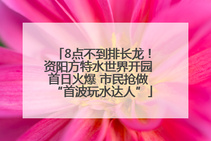 8点不到排长龙！资阳方特水世界开园首日火爆 市民抢做“首波玩水达人”