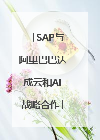 SAP与阿里巴巴达成云和AI战略合作